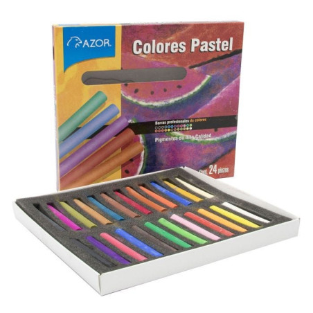 ESTUCHE C/24 GISES PASTEL AZOR DAD0501 PROFESIONAL 114911