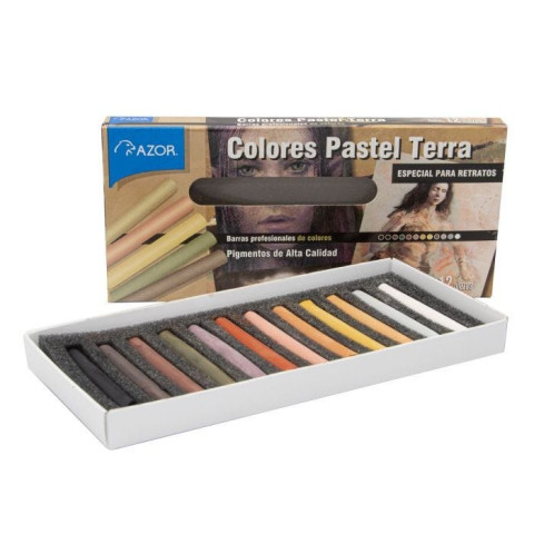 ESTUCHE C/12 GISES PASTEL AZOR DAD0600 TERRA PROF. 114910