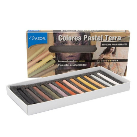 ESTUCHE C/12 GISES PASTEL AZOR DAD0600 TERRA PROF. 114910