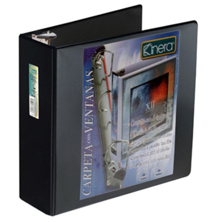CARPETA STD. C/VENTANA KINERA 9301 3" NEGRO 16960