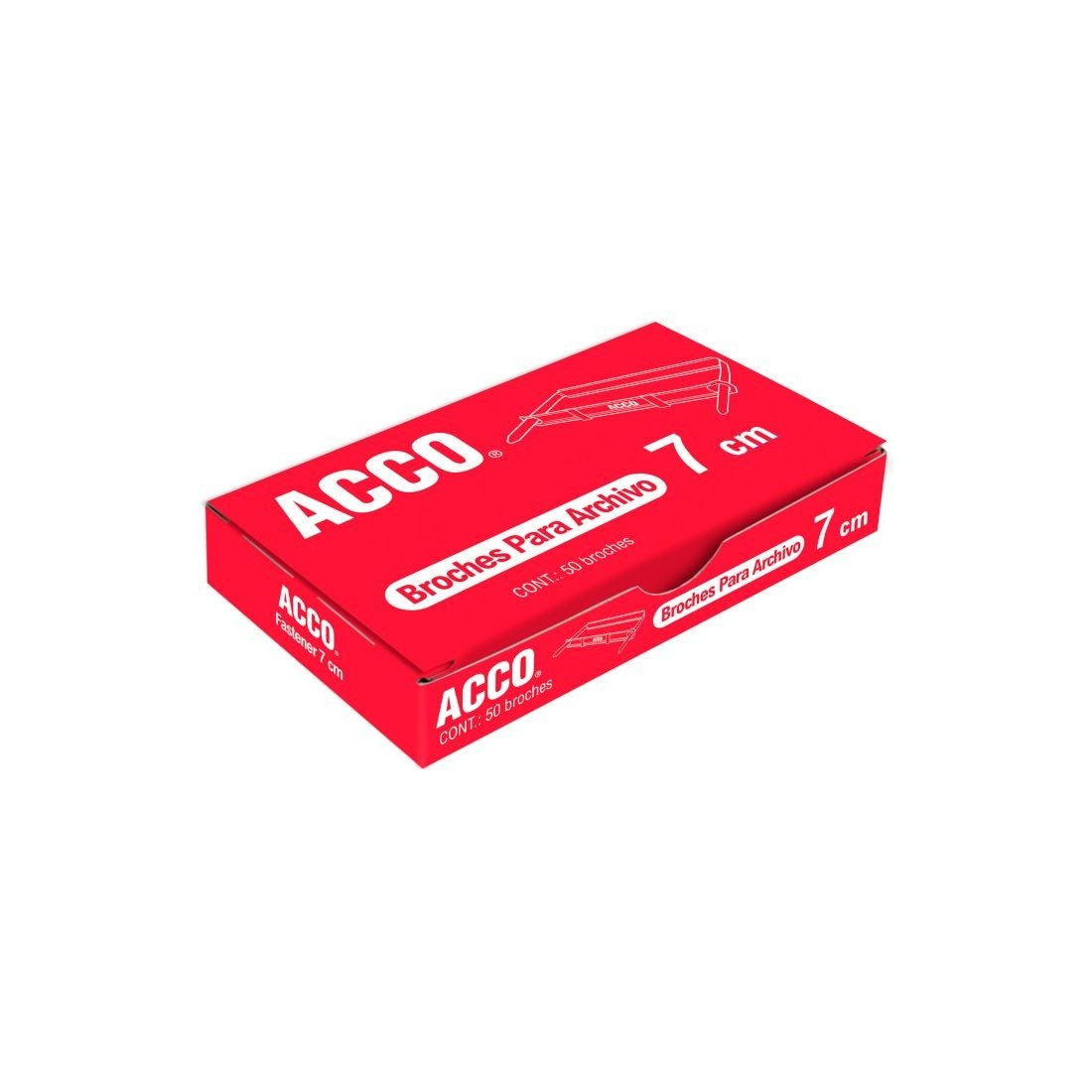 BROCHE P/ARCHIVO 7 CM ACCO P1570 C/50 BROCHES 14601