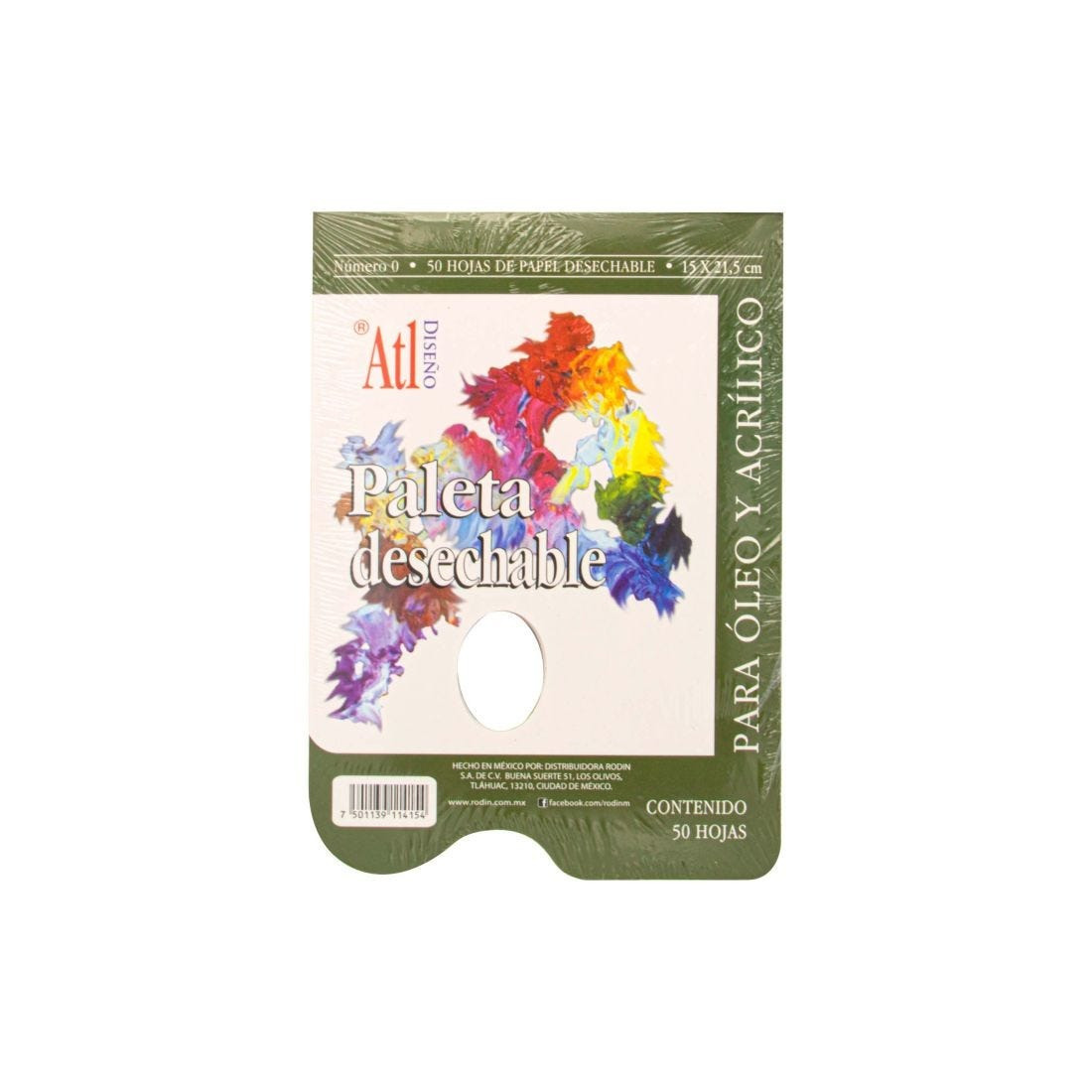 BLOCK PALETA DESECHABLE ATL 762 P/OLEO 15X21.5 50H. 136202