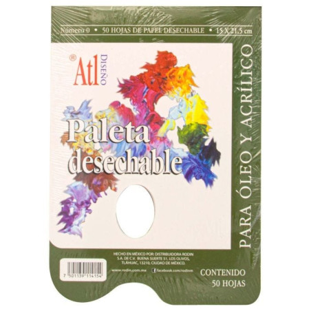 BLOCK PALETA DESECHABLE ATL 762 P/OLEO 15X21.5 50H. 136202