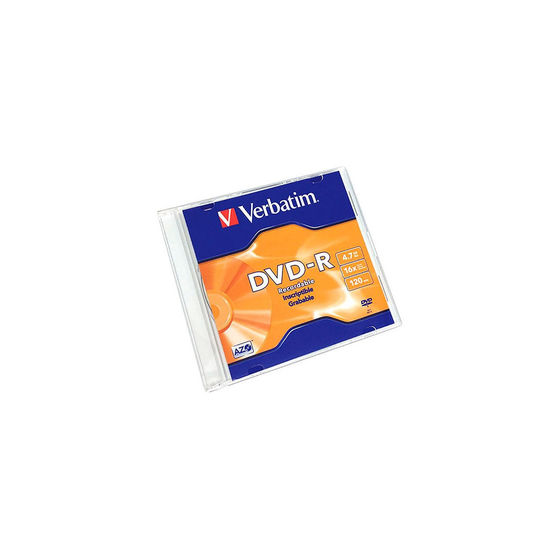 DVD-R VERBATIM 4.7GB 16X SINGLE SLIM CASE