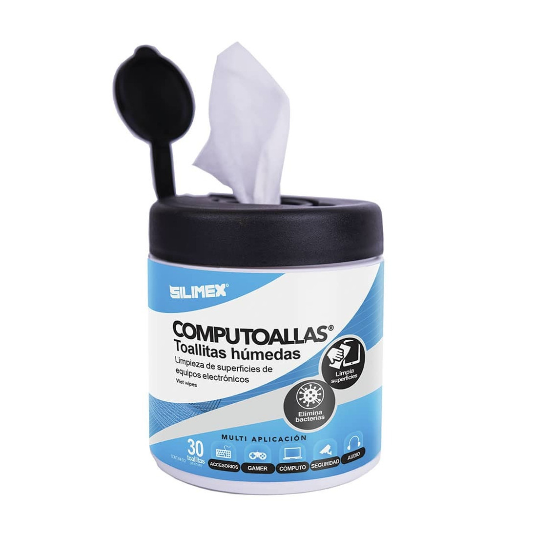 TOALLAS HUMEDAS SILIMEX ANTIESTATICAS 30 PZ CN-497