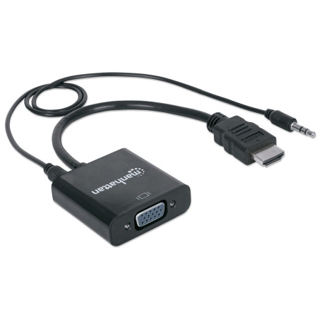 CONVERTIDOR MANHATTAN HDMI MACHO A VGA AUDIO 151559