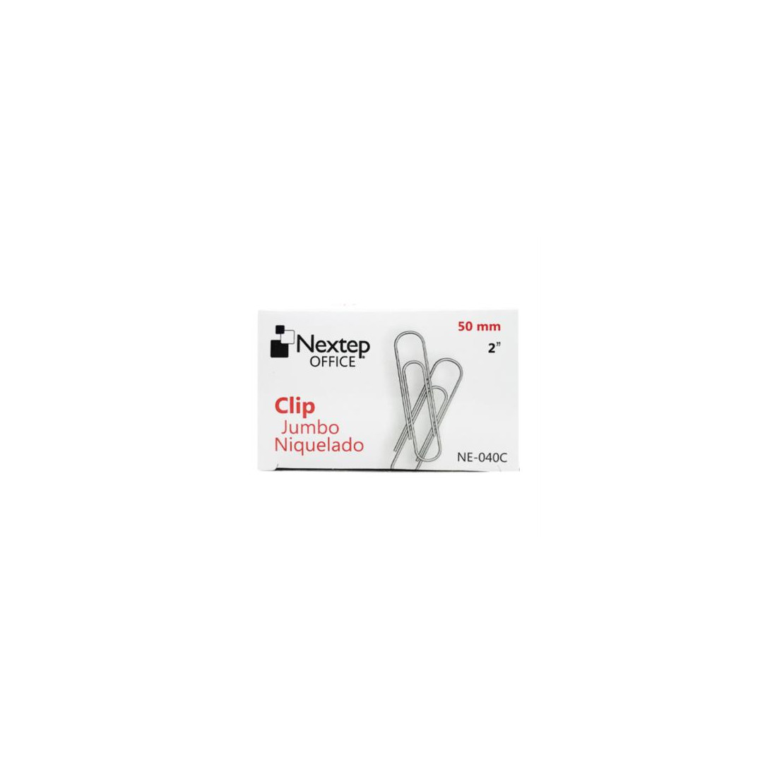 CLIP JUMBO NEXTEP NIQUELADO 50MM C/100  NE-040C
