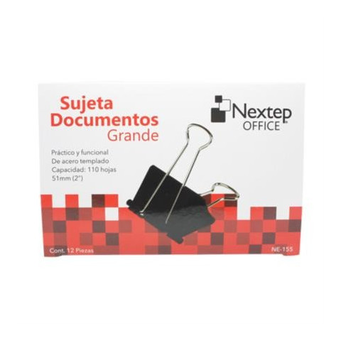 SUJETA DOCUMENTOS NEXTEP GRANDE 51MM NE-155
