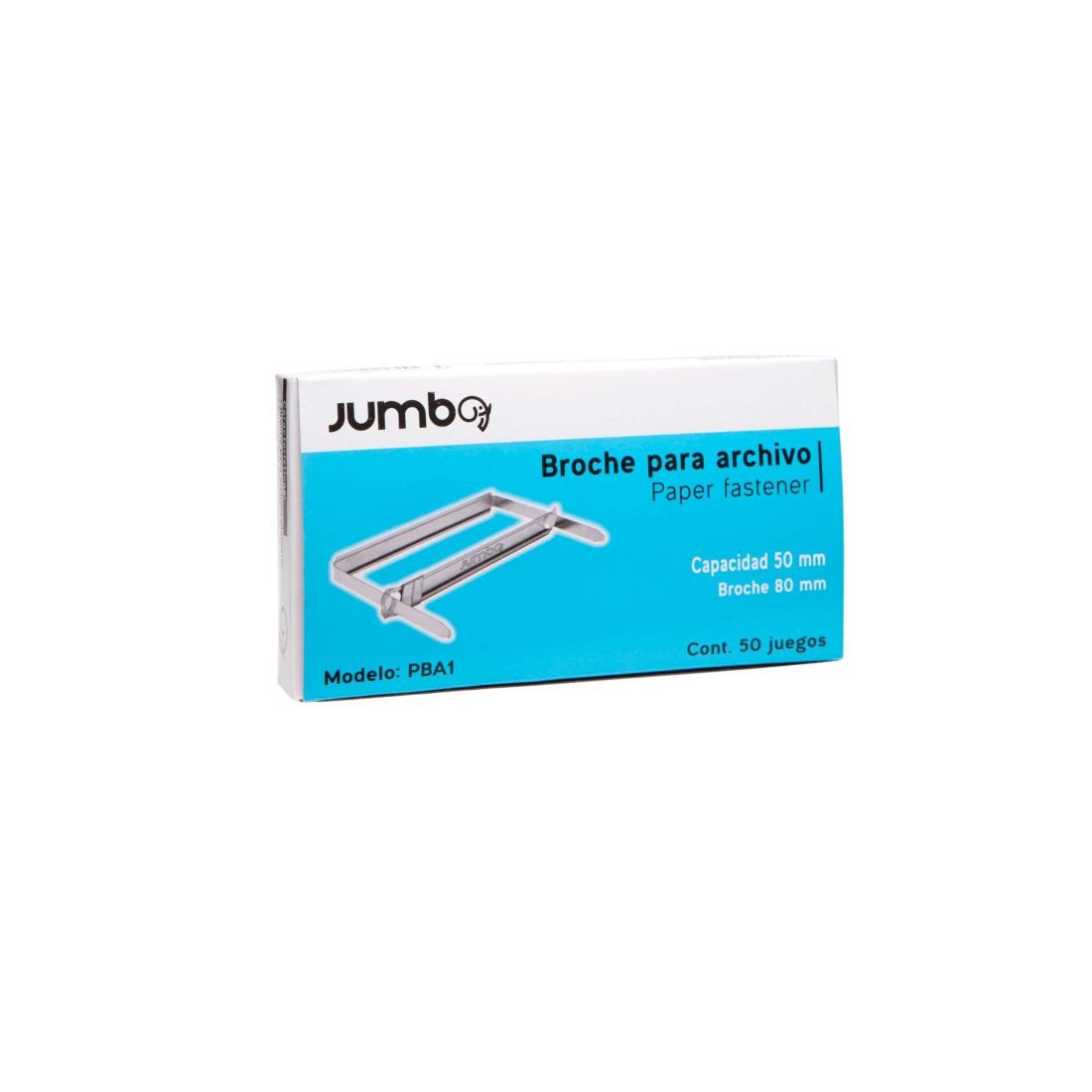 BROCHE P/ARCHIVO 8 CM JUMBO PBA1 C/50 BROCHES 44423