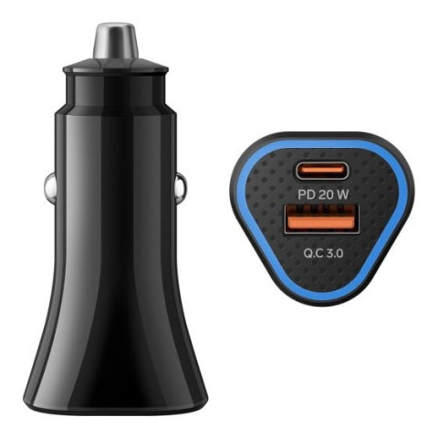 CARGADOR STEREN USB A Y USB C CON PD Y QC ELI-875