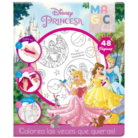 LIBRO MAGICO P/COLOREAR BORRABLE 48 H. PRINCESAS 148916