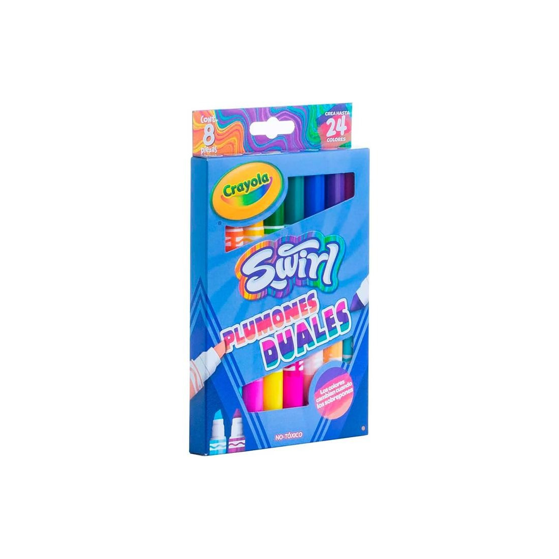 ESTUCHE PLUMONES CRAYOLA C/8 588308 DUALES SWIRL 150135