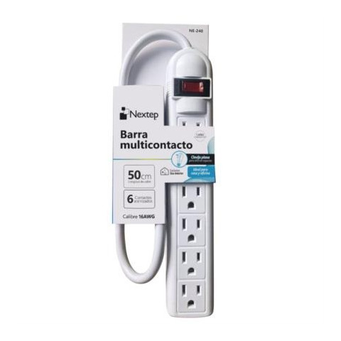BARRA MULTICONTACTO NEXTEP 6 CONTACTOS 50CM NE-240