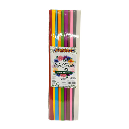 PAPEL CREPE COLORES PASCUA  50CM*2M C/10 BASICO 23512