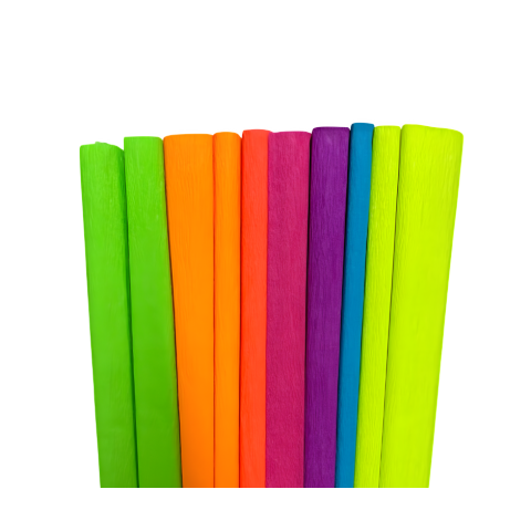 PAPEL CREPE NEON PASCUA CARPETA 50*2M C/10 23517