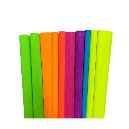 PAPEL CREPE NEON PASCUA CARPETA 50*2M C/10 23517