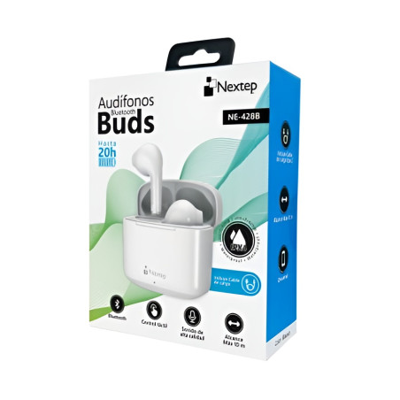 AUDIFONOS NEXTEP BUDS BLUETOOTH C/TACTIL BLANCO NE-428B