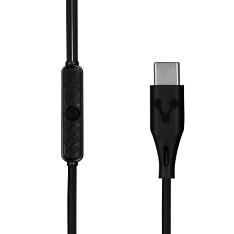 AUDIFONOS VORAGO EP-306 TIPO C MANOS LIBRES NEGRO EP-306-BK
