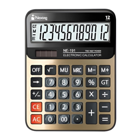 CALCULADORA NEXTEP 12 DIG GRAN ESCRITORIO SOLAR/BAT NE-191