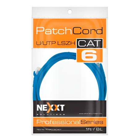 CABLE DE RED NEXXT SOLUTIONS UTP CAT6 30CM AZUL AB361NXT35