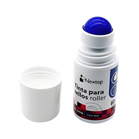TINTA PARA SELLOS NEXTEP ROLLER AZUL 60ML NE-642A