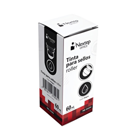 TINTA PARA SELLOS NEXTEP ROLLER NEGRO 60ML NE-642N