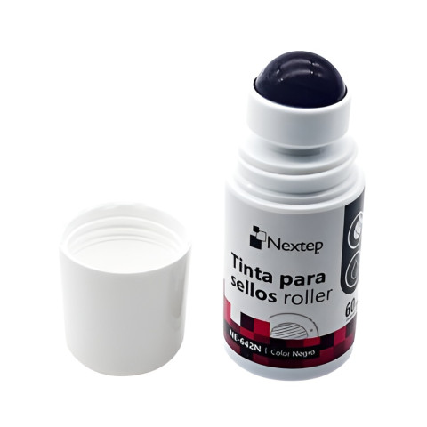 TINTA PARA SELLOS NEXTEP ROLLER NEGRO 60ML NE-642N