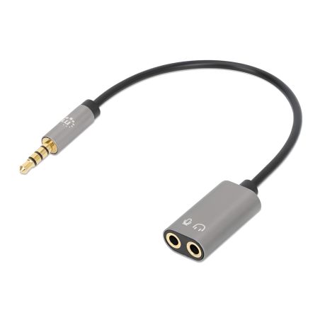 ADAPTADOR MANHATTAN DE AUDIO 3.5MM 1--2 MIC+AUD ADAPMH356107