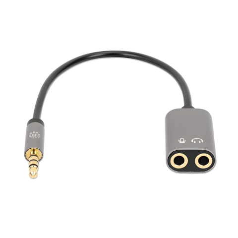 ADAPTADOR MANHATTAN DE AUDIO 3.5MM 1--2 MIC+AUD ADAPMH356107