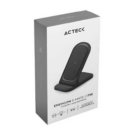 15W CARGADOR ACTECK INALAMBRICO ENERGON S-MATE CI710 PEGABLE IPH