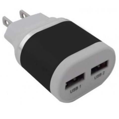 10W CARGADOR BROBOTIX USB P/PARED 5V 2 PUERTOS NEGRO ACDCM264N