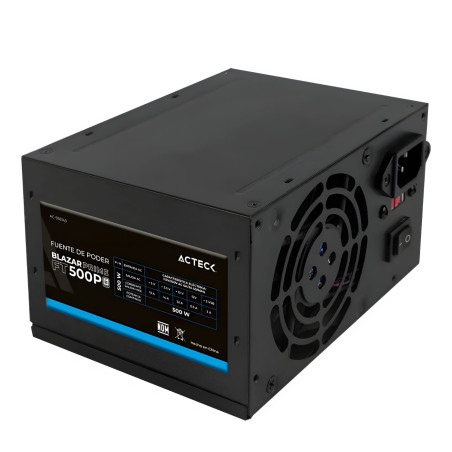 FUENTE ACTECK 500W BLAZAR PRIME FT500P ATX NEGRO AC-938143