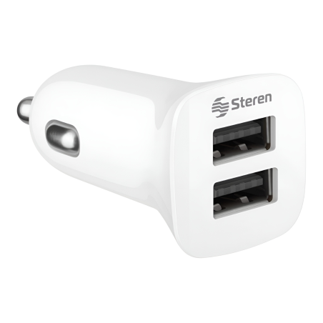 10W CARGADOR STEREN USB DOBLE P/AUTO 2.1 AMP ELI-862