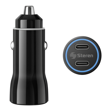 20W CARGADOR USB C DOBLE PD PARA AUTO ELI-876