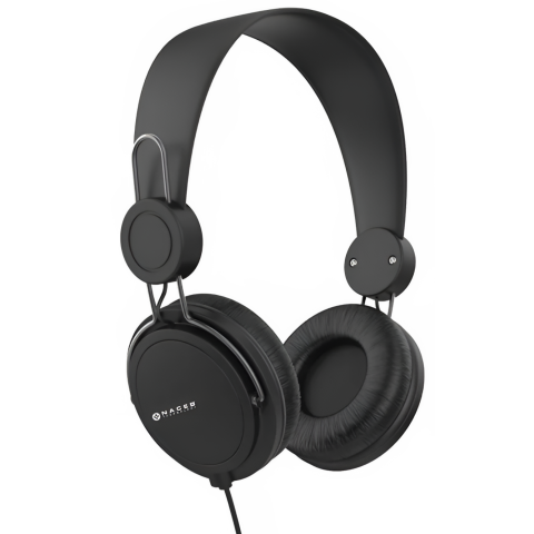 AUDIFONO DIADEMA ALAMBRICO NACEB AIR NEGRO C/MICROF 3.5MM