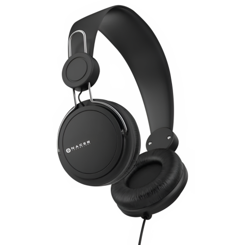 AUDIFONO DIADEMA ALAMBRICO NACEB AIR NEGRO C/MICROF 3.5MM