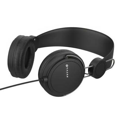 AUDIFONO DIADEMA ALAMBRICO NACEB AIR NEGRO C/MICROF 3.5MM