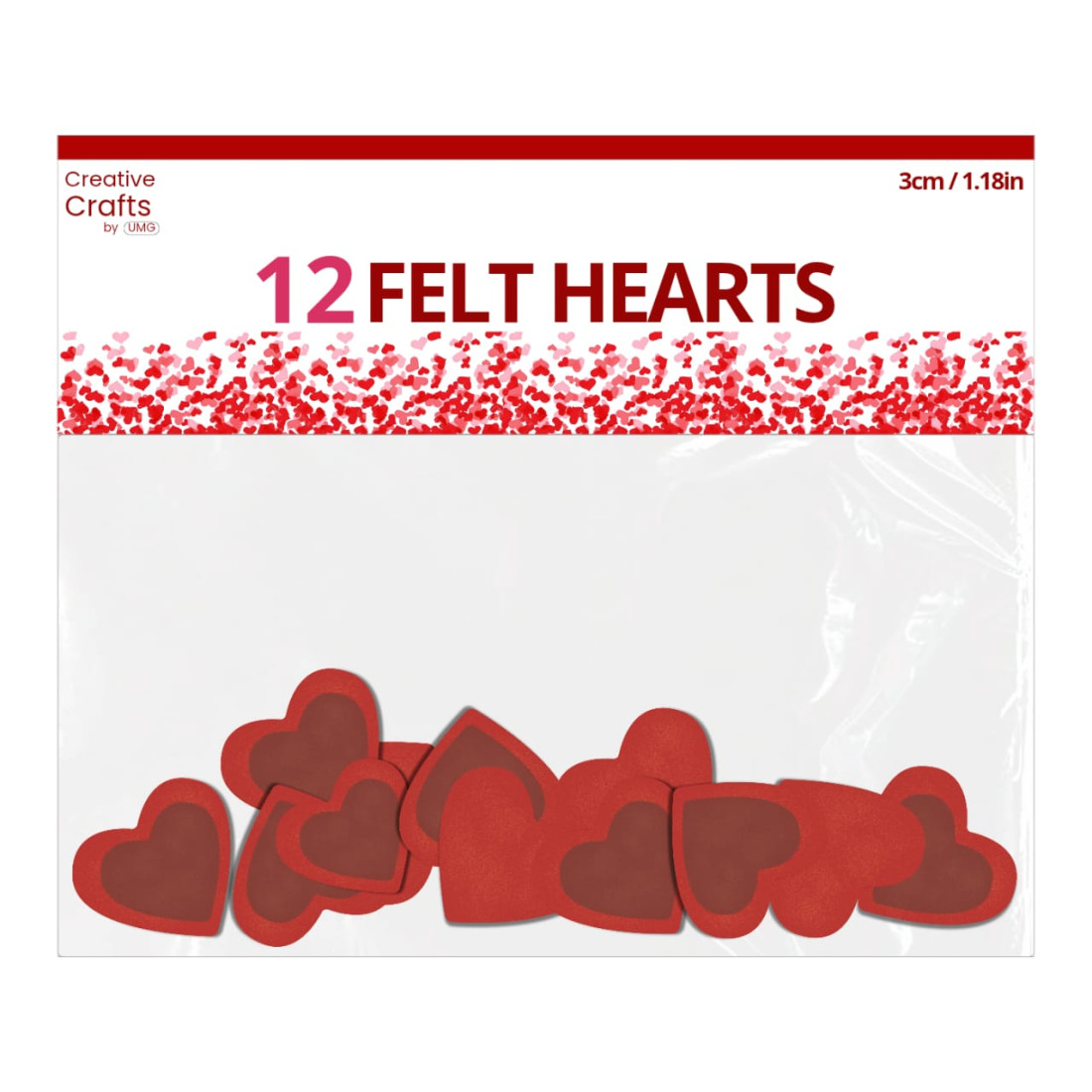 ACCES S/VALENTIN UMG VA-12830 CORAZON 3CM ROJO C/12 159328