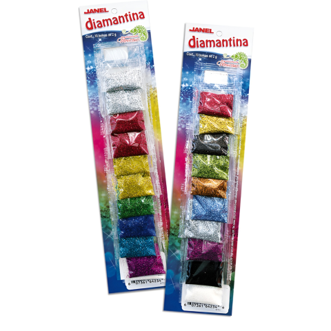 DIAMANTINA 2GRS JANEL HC15 TARJETA C/10 SURT FUERTE 69186