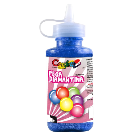 PEGAMENTO AZUL REY-810 C/ DIAMANTINA CONFETI 60ML 29748