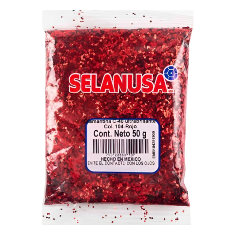 DIAMANTINA 50GRS SEDERIA C15 No. 104 ROJO 156204