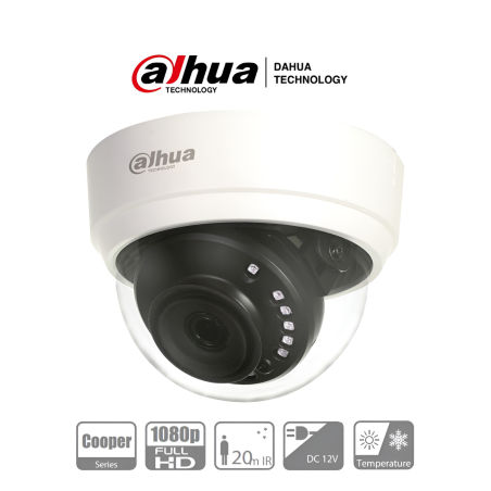 DAHUA COOPER D1A2128 CAMARA DOMO HDCVI 1080P/103 GRADOS/LENT