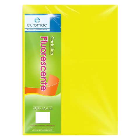CART. FLUORESCENTE EUROMAC 47.5 X 66 AMARILLO 5308