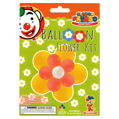 KIT DE GLOBOS PAYASO FLOR C/12 58080