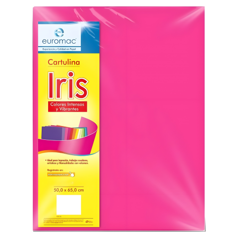CART. IRIS EUROMAC 50 X 65 CM 180G ROSA MEX 103104