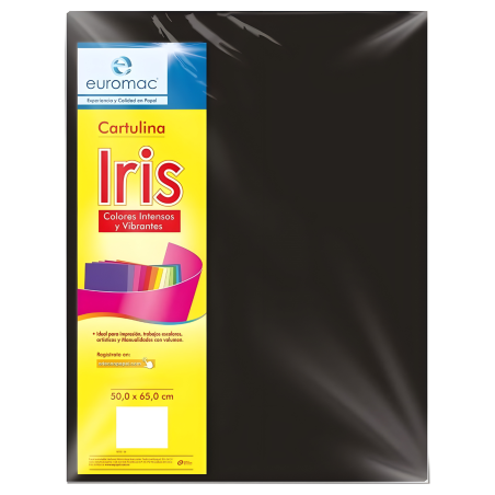 CART. IRIS EUROMAC 50 X 65 CM 180G NEGRO 103104