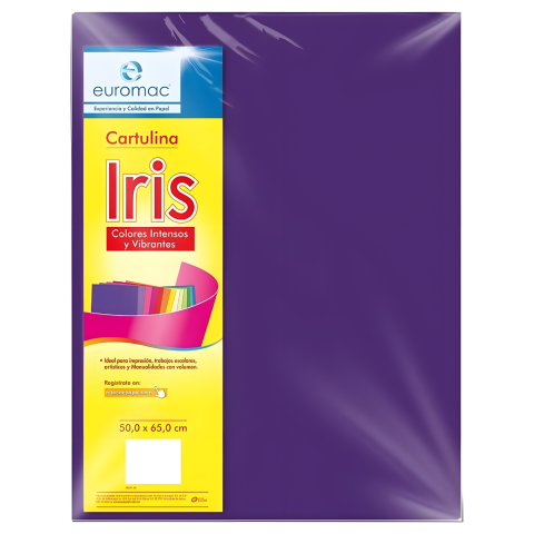 CART. IRIS EUROMAC 50 X 65 CM 180G MORADO 103104