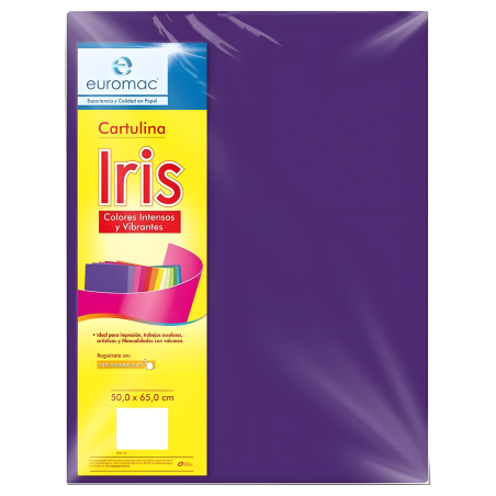 CART. IRIS EUROMAC 50 X 65 CM 180G MORADO 103104