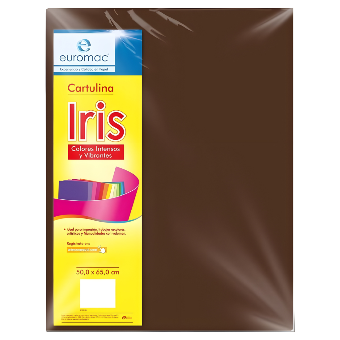 CART. IRIS EUROMAC 50 X 65 CM 180G CAFE 103104