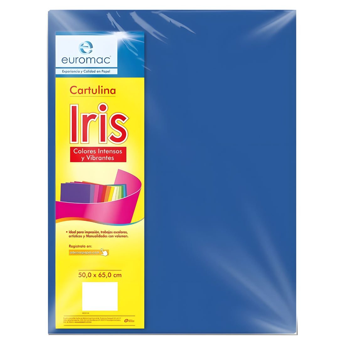 CART. IRIS EUROMAC 50 X 65 CM 180G AZUL 103104